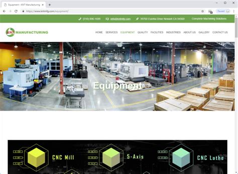 cnc machine website design